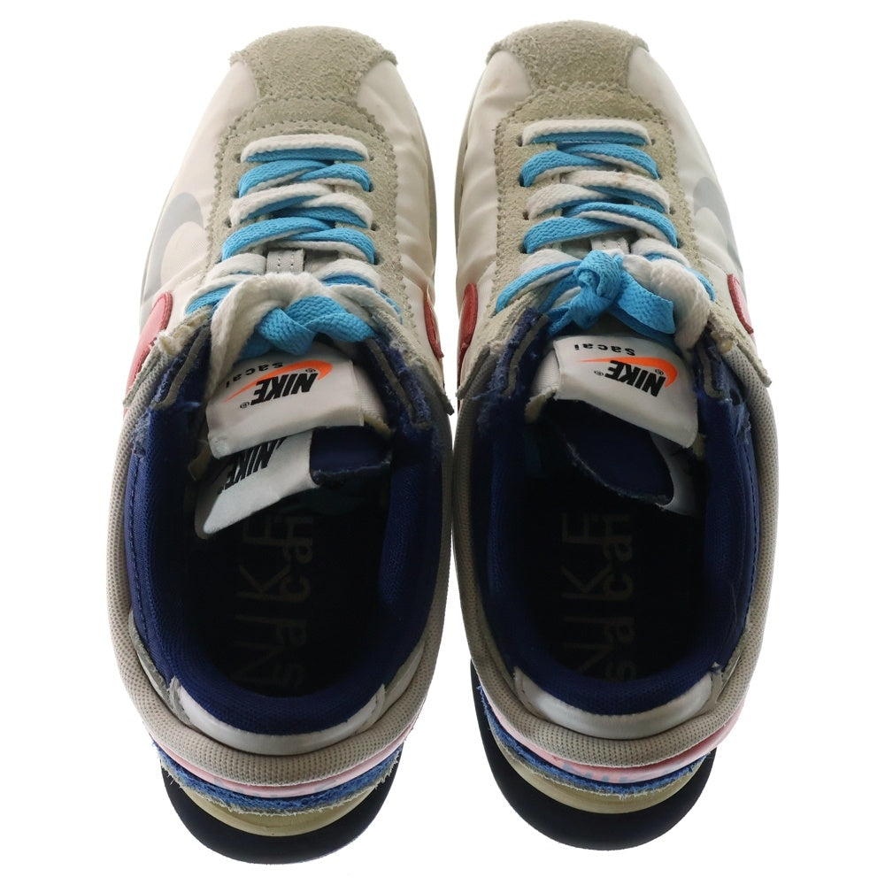 NIKE(ナイキ) ×sacai ZOOM CORTEZ WHITE AND UNIVERSITY RED サカイ ズーム コルテッツ ローカットスニーカー レディース US6/24cm DQ0581-100