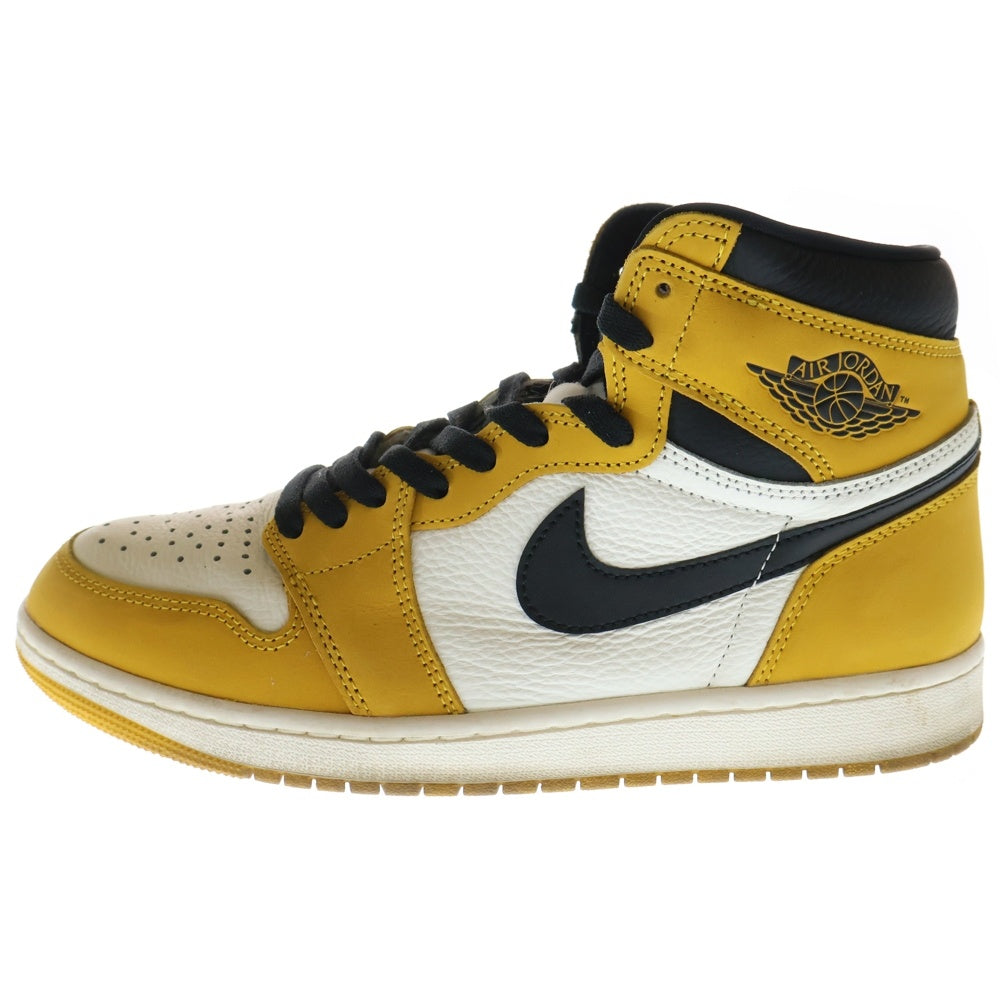 NIKE(ナイキ) AIR JORDAN 1 RETRO HIGH OG YELLOW OCHRE エアジョーダン レトロ イエローオークル ハイカットスニーカー イエロー/ホワイト US9/27cm DZ5485-701