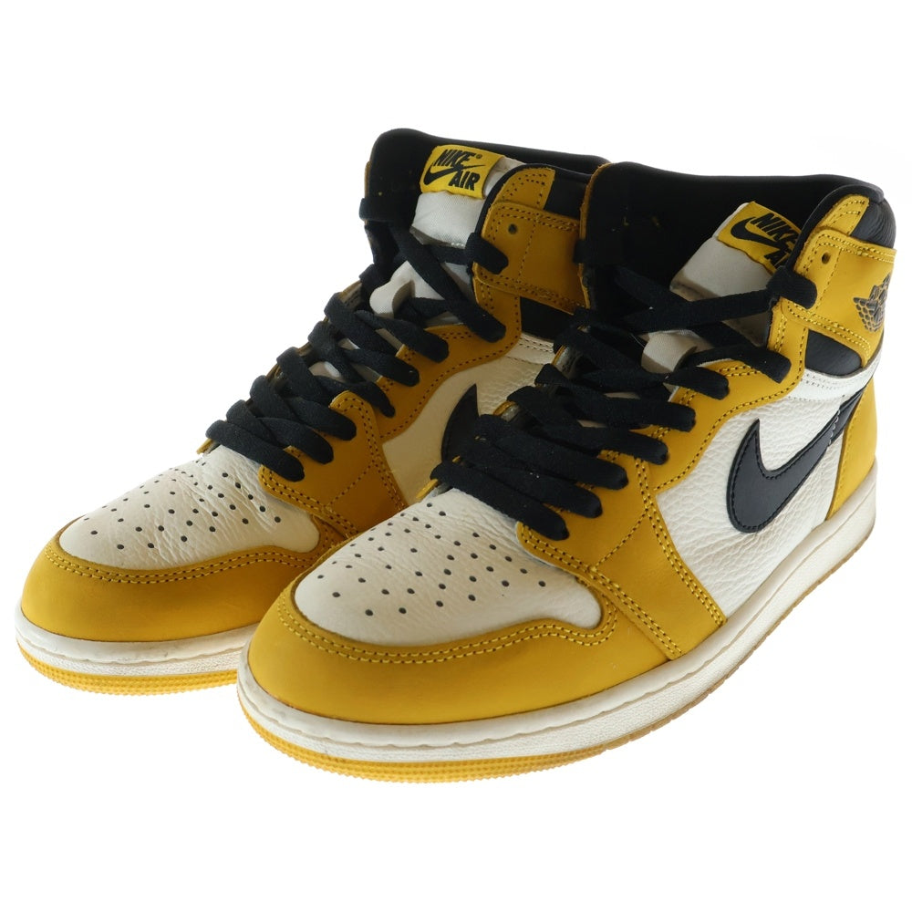 NIKE(ナイキ) AIR JORDAN 1 RETRO HIGH OG YELLOW OCHRE エアジョーダン レトロ イエローオークル ハイカットスニーカー イエロー/ホワイト US9/27cm DZ5485-701