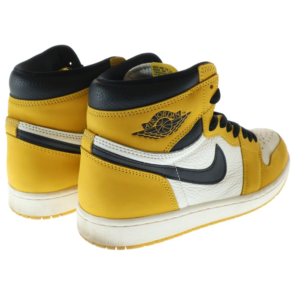 NIKE(ナイキ) AIR JORDAN 1 RETRO HIGH OG YELLOW OCHRE エアジョーダン レトロ イエローオークル ハイカットスニーカー イエロー/ホワイト US9/27cm DZ5485-701