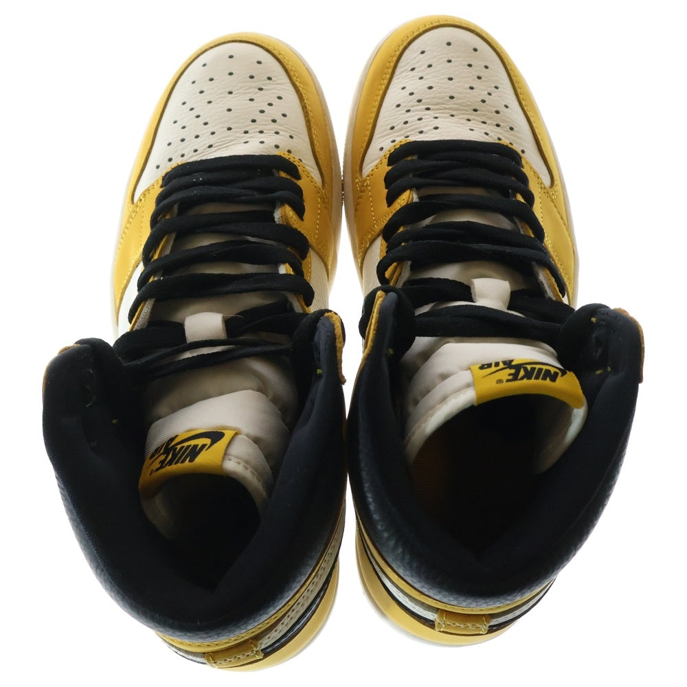 NIKE(ナイキ) AIR JORDAN 1 RETRO HIGH OG YELLOW OCHRE エアジョーダン レトロ イエローオークル ハイカットスニーカー イエロー/ホワイト US9/27cm DZ5485-701