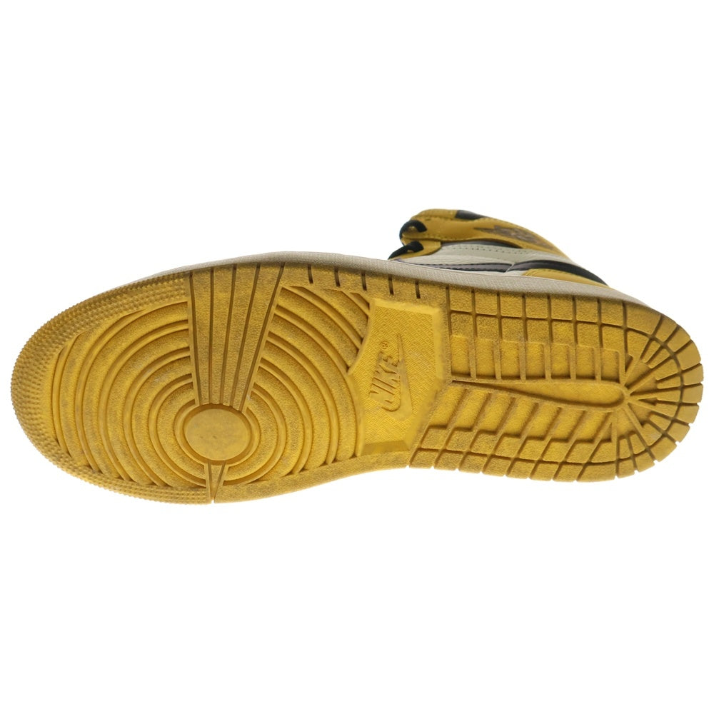 NIKE(ナイキ) AIR JORDAN 1 RETRO HIGH OG YELLOW OCHRE エアジョーダン レトロ イエローオークル ハイカットスニーカー イエロー/ホワイト US9/27cm DZ5485-701