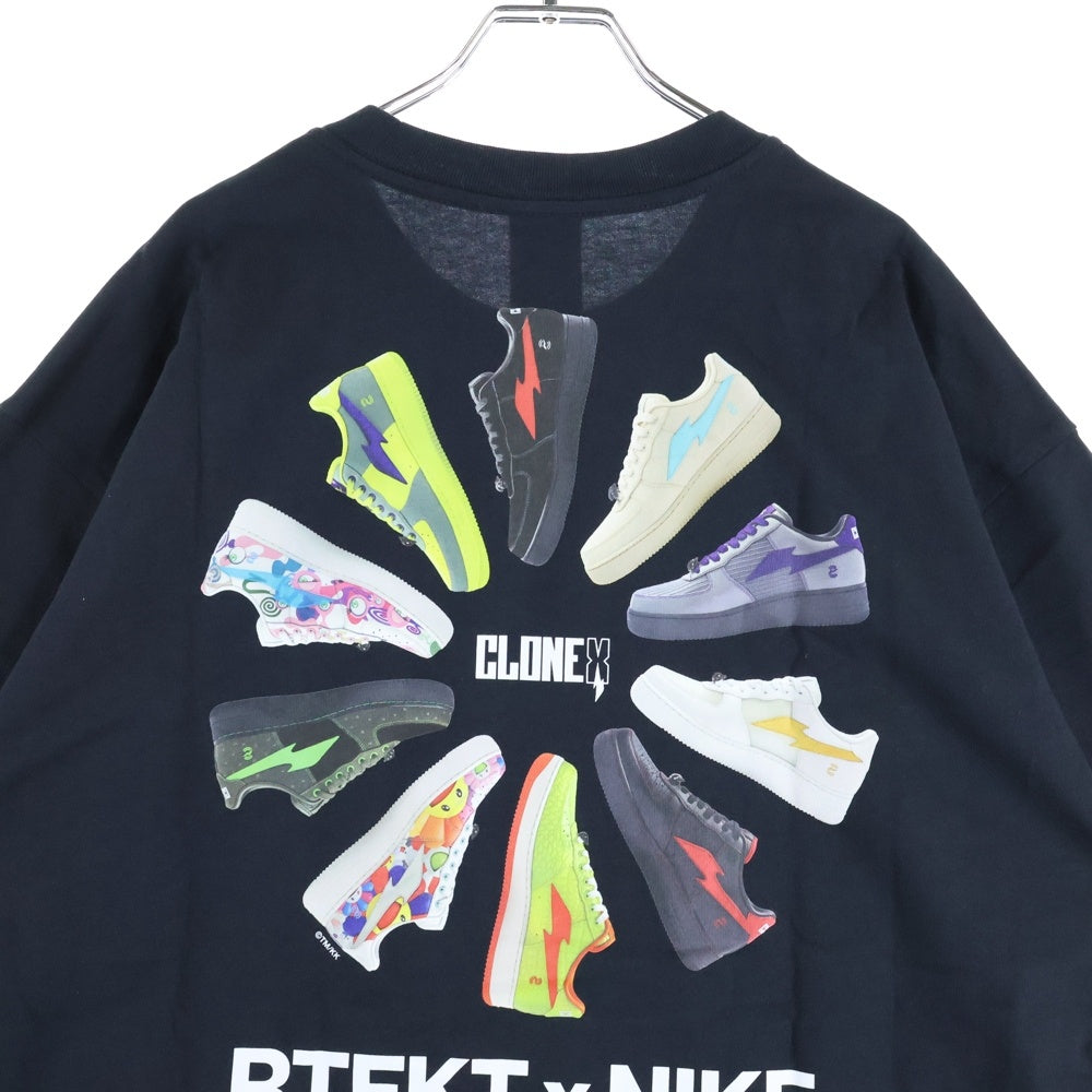 NIKE(ナイキ) ×RTFKT AIR FORCE 1 FORGING TEE アーティーファクト エアフォースワン プリントグラフィック 半袖Tシャツ カットソー ブラック R-A-RXNAF1FRGNG-ST-BL-L