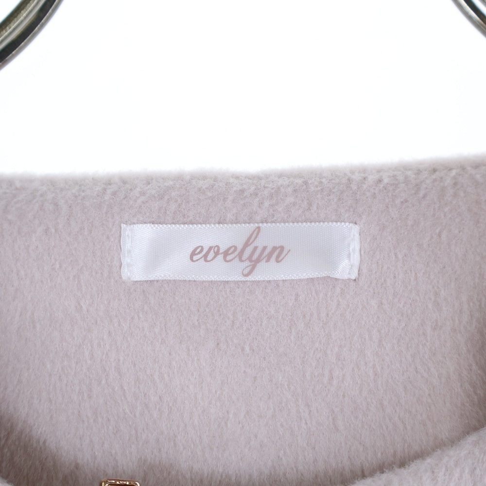 evelyn(エブリン) ファー リボンビット ビジューコート ライトピンク レディース EVY-461