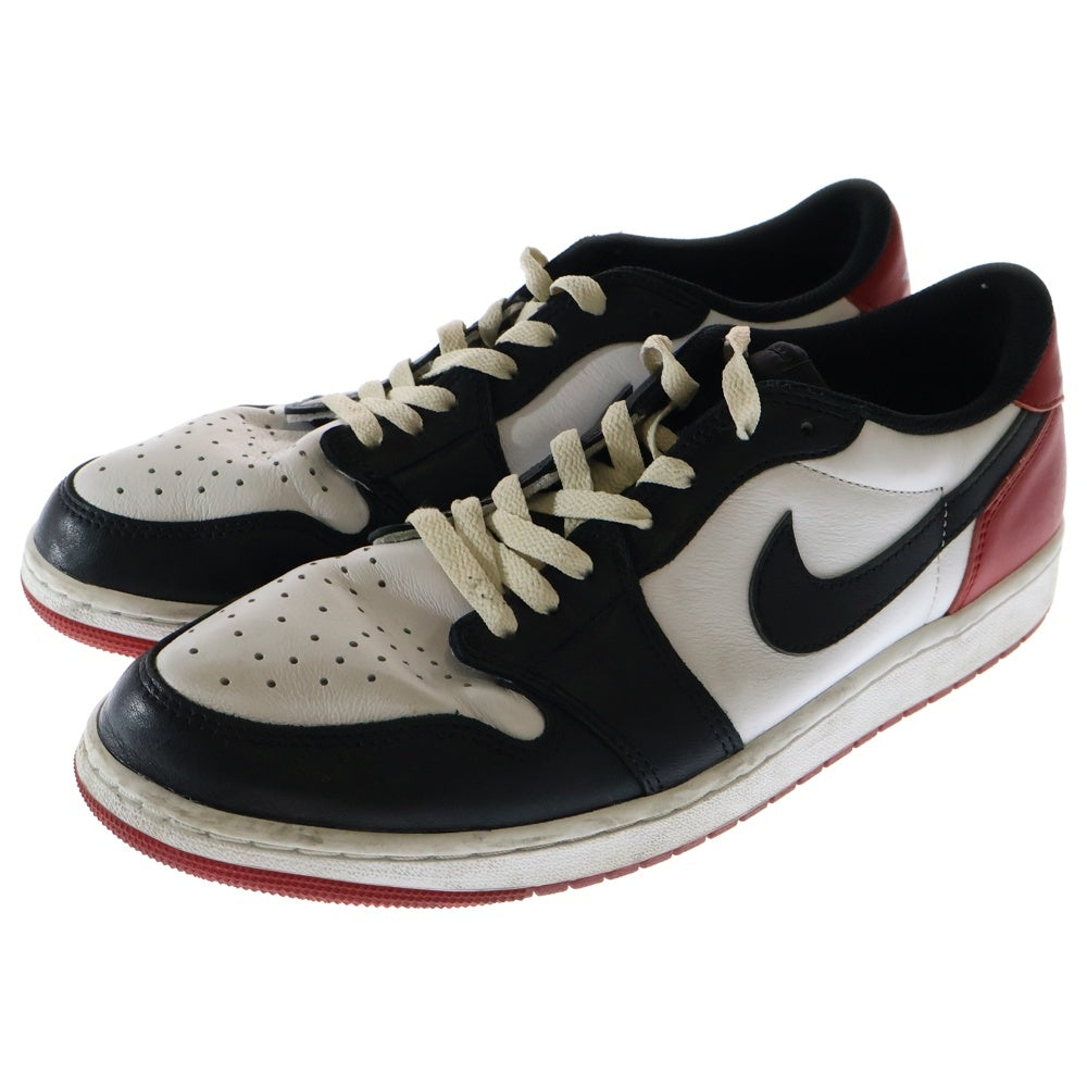 NIKE(ナイキ) AIR JORDAN 1 LOW Black Toe エアジョーダン 1 ブラックトゥ ローカットスニーカー ホワイト/レッド US11/29cm CZ0790-106