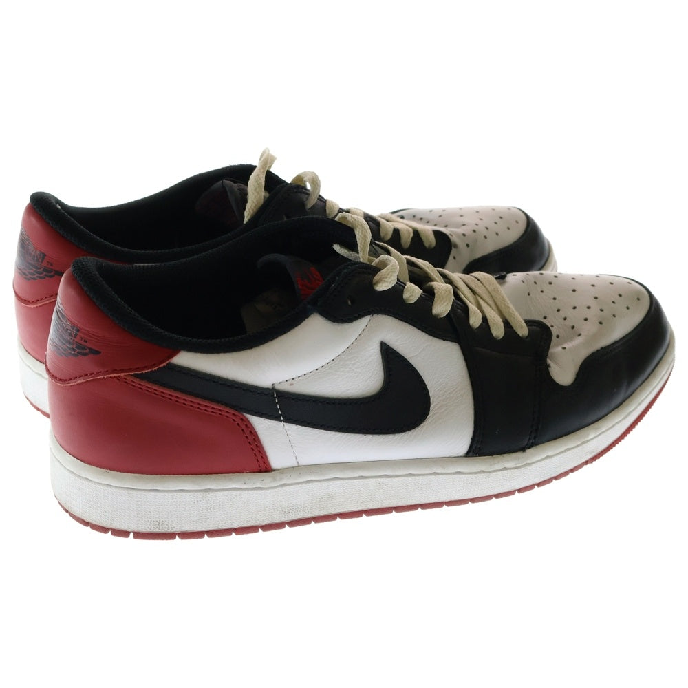 NIKE(ナイキ) AIR JORDAN 1 LOW Black Toe エアジョーダン 1 ブラックトゥ ローカットスニーカー ホワイト/レッド US11/29cm CZ0790-106