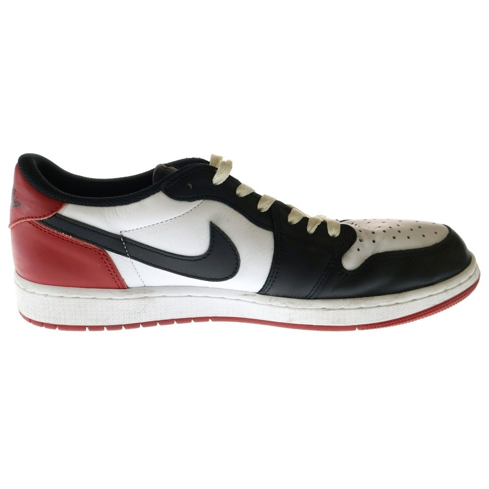 NIKE(ナイキ) AIR JORDAN 1 LOW Black Toe エアジョーダン 1 ブラックトゥ ローカットスニーカー ホワイト/レッド US11/29cm CZ0790-106