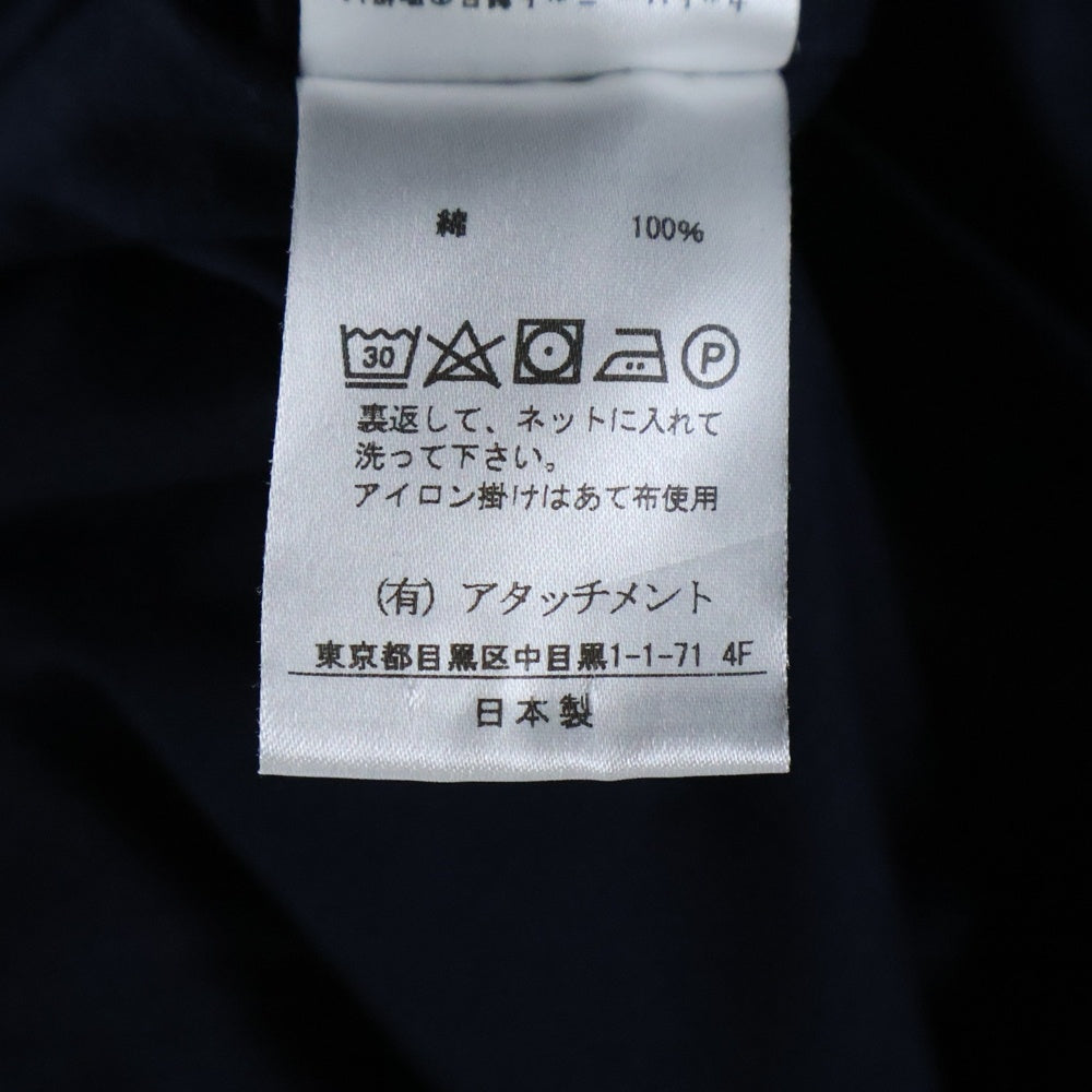 KAZUYUKI KUMAGAI ATTACHMENT(カズユキクマガイ アタッチメント) 日本製 ボタンレス 羽織ジャケット ネイビー