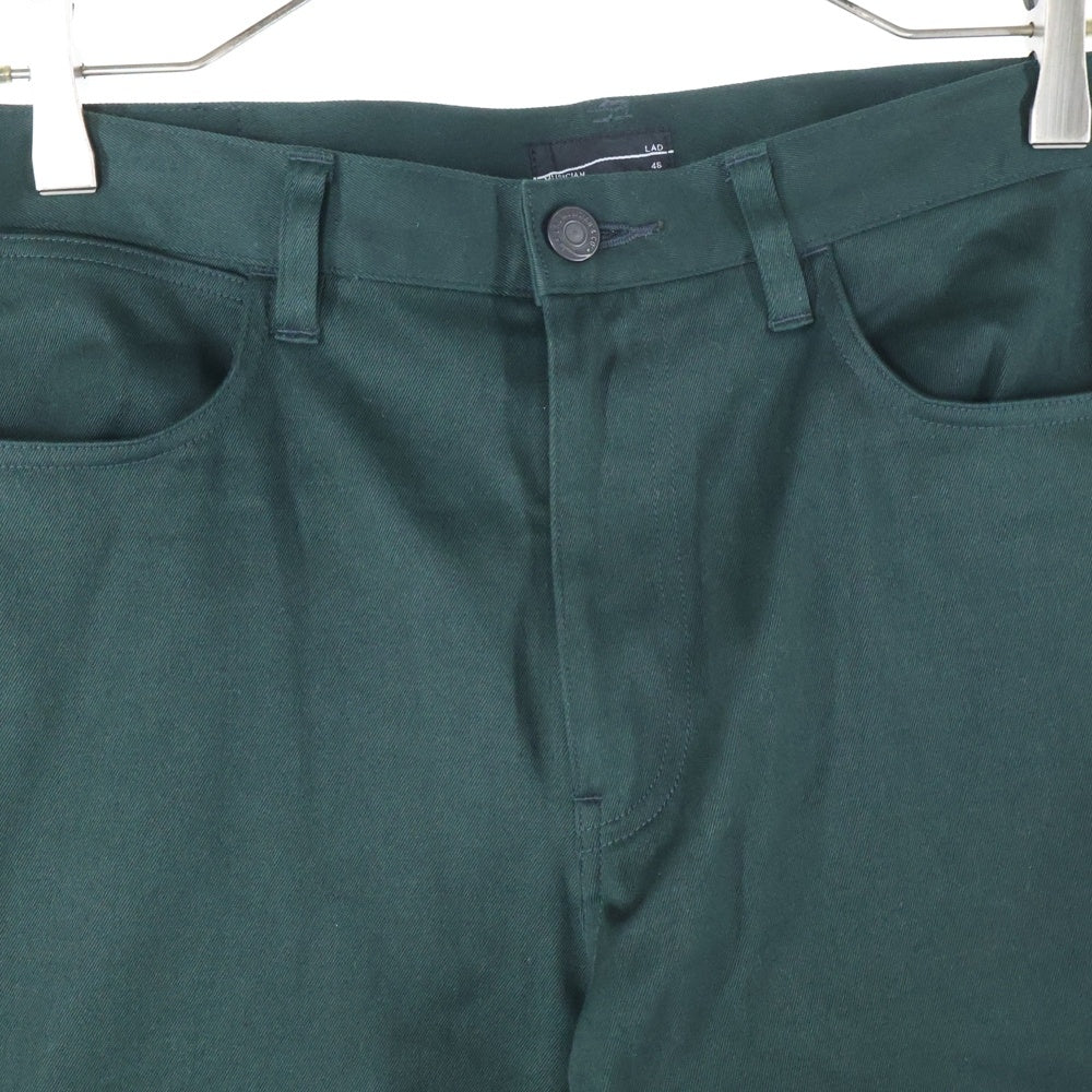 LAD MUSICIAN(ラッドミュージシャン) TAPERED TIGHT PANTS テーパード コットンポリ タイトパンツ グリーン 2219-501