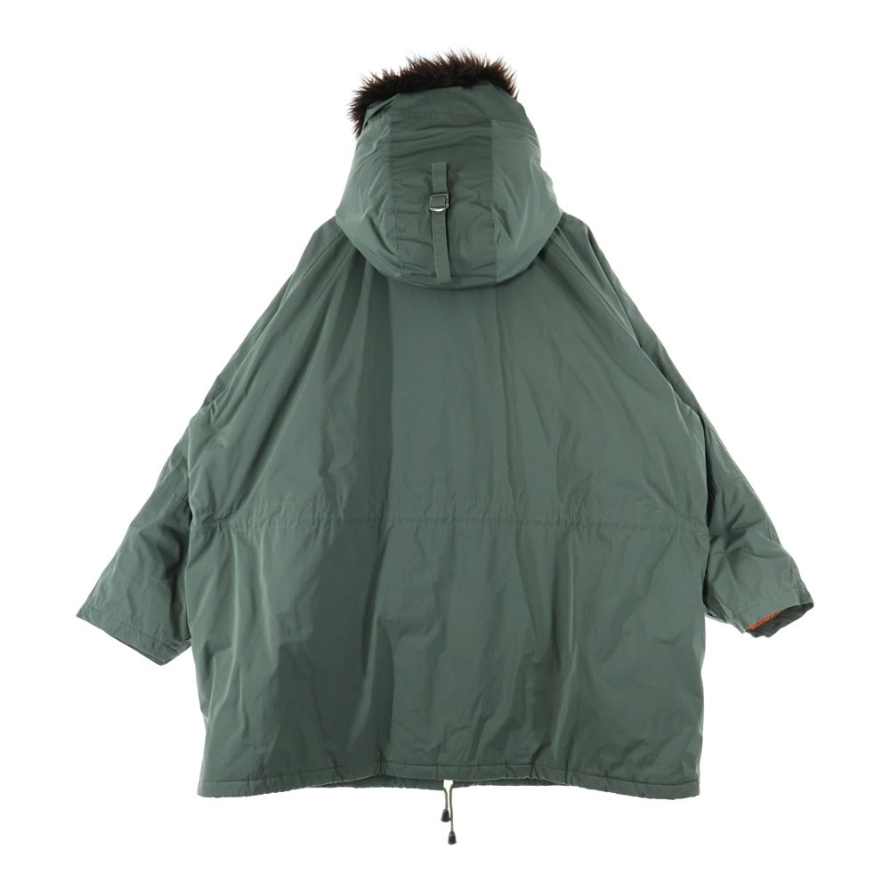 MARTINE ROSE(マーティンローズ) GIGANTIC N-3B PARKA オーバーサイズ フーデッド ジップアップ モッズコート グリーン