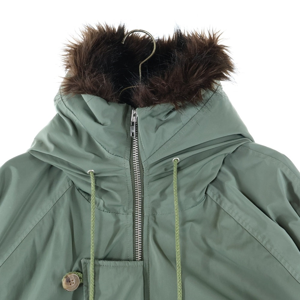 MARTINE ROSE(マーティンローズ) GIGANTIC N-3B PARKA オーバーサイズ フーデッド ジップアップ モッズコート グリーン