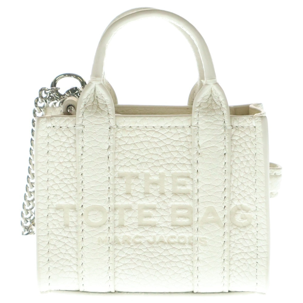 MARC JACOBS(マークジェイコブス) ザ レザー ナノ トート チャーム アクセサリー ホワイト