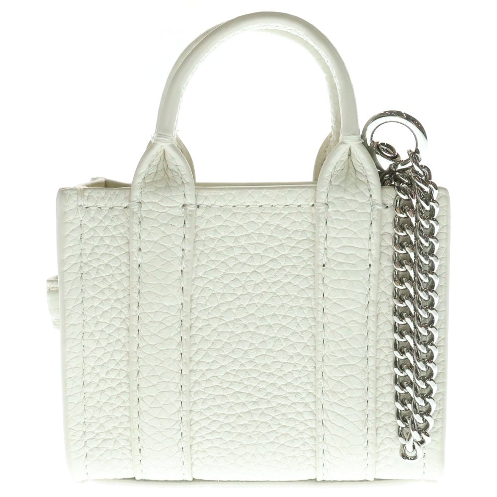 MARC JACOBS(マークジェイコブス) ザ レザー ナノ トート チャーム アクセサリー ホワイト