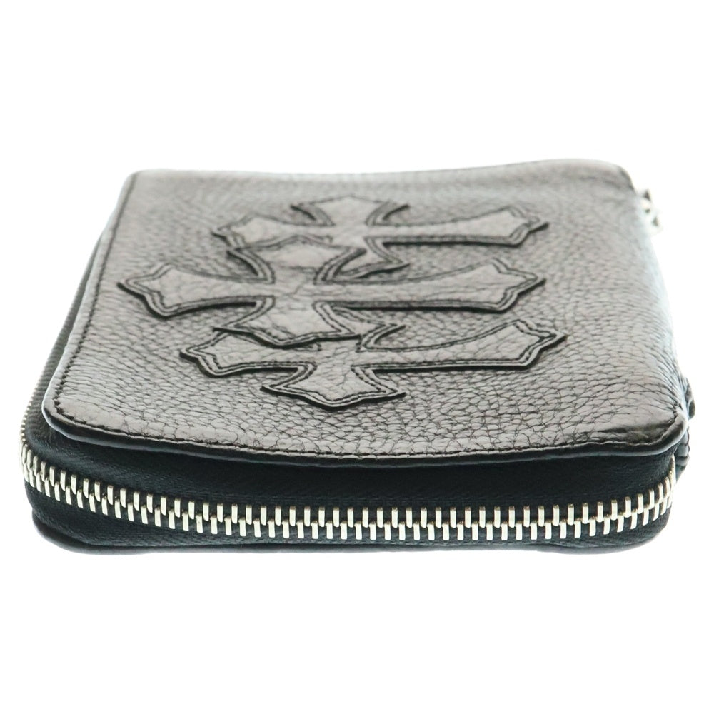 CHROME HEARTS(クロムハーツ) BANK ROBBER バンクローバー セメタリーパッチ ラウンドジップ レザーウォレット 財布 ブラック