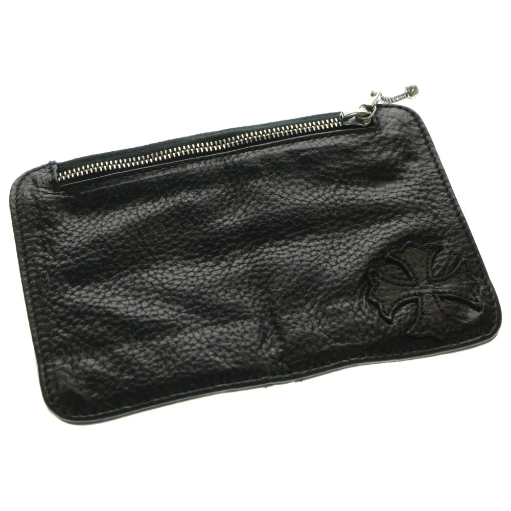 CHROME HEARTS(クロムハーツ) BANK ROBBER バンクローバー セメタリーパッチ ラウンドジップ レザーウォレット 財布 ブラック