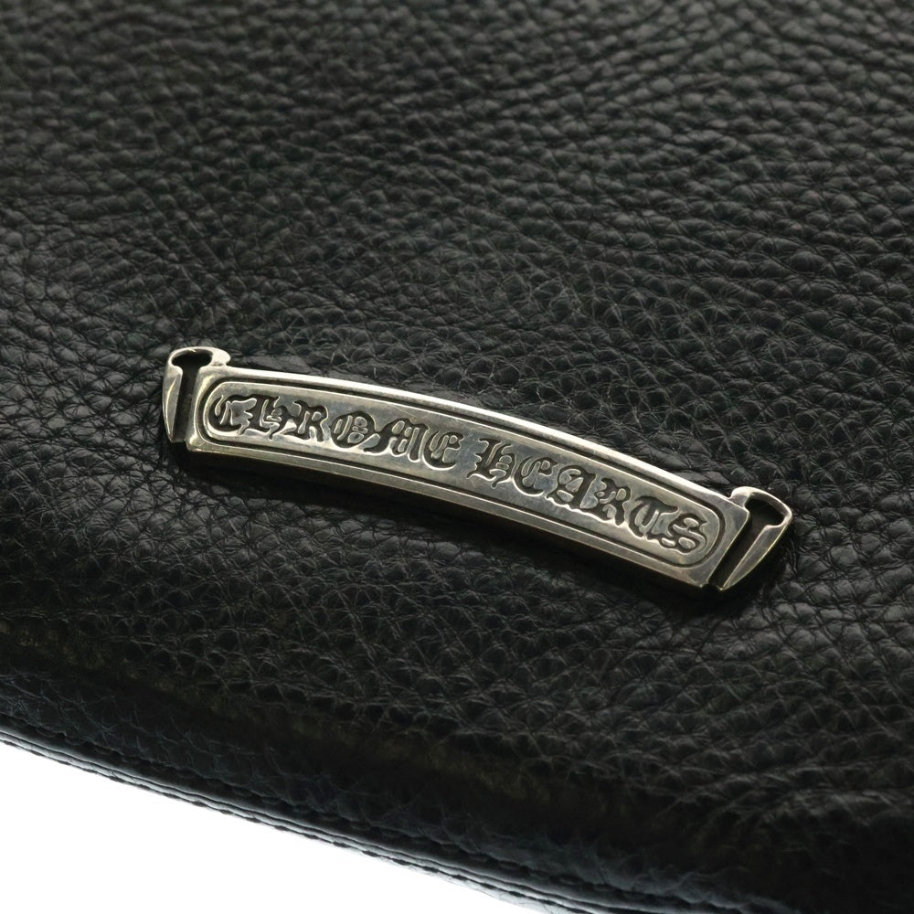 CHROME HEARTS(クロムハーツ) BANK ROBBER バンクローバー セメタリーパッチ ラウンドジップ レザーウォレット 財布 ブラック