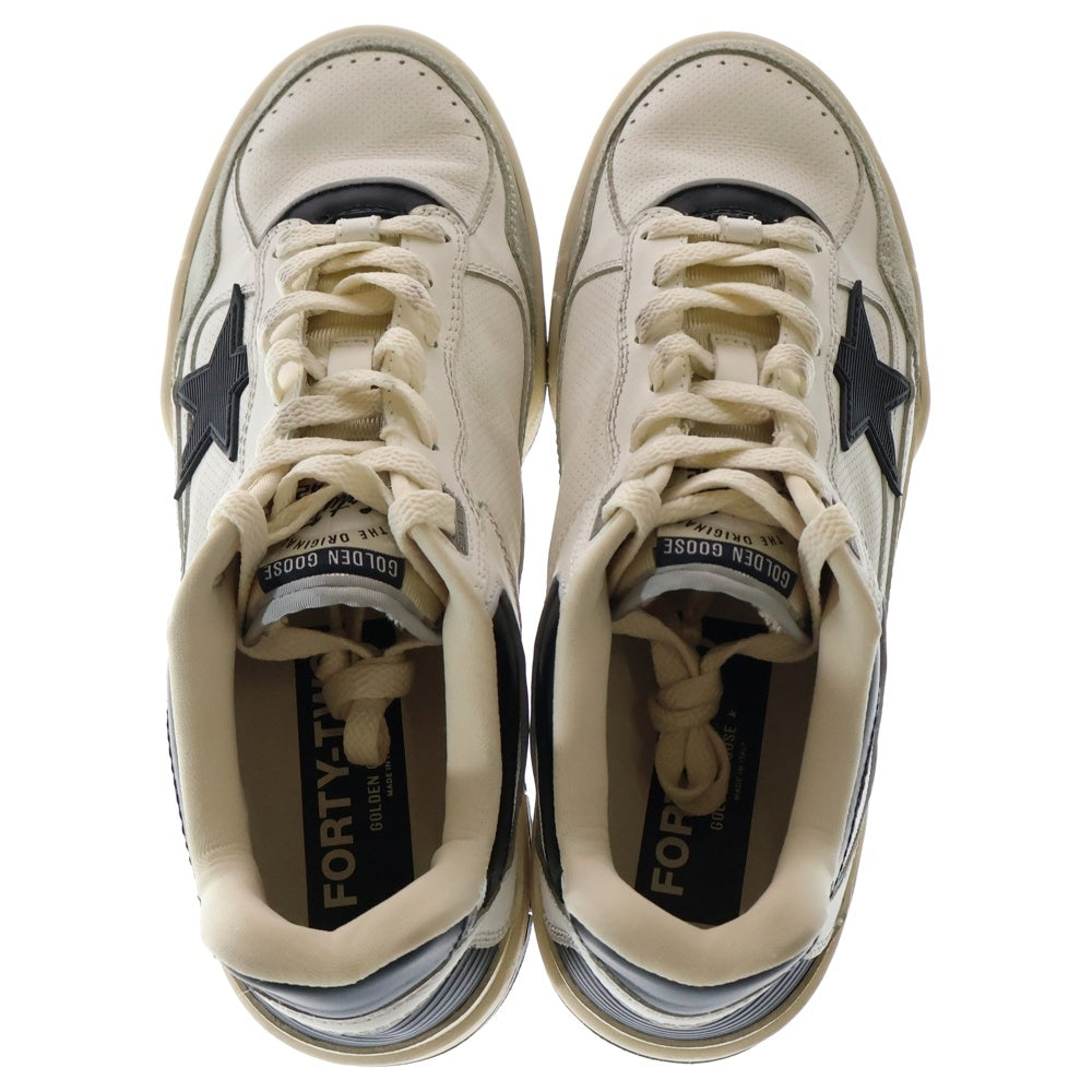 GOLDEN GOOSE DELUXE BRAND(ゴールデングースデラックスブランド) FORTY2 裏地レザー ローカットスニーカー ホワイト/ベージュ/ブラック GWF00630F00574511395