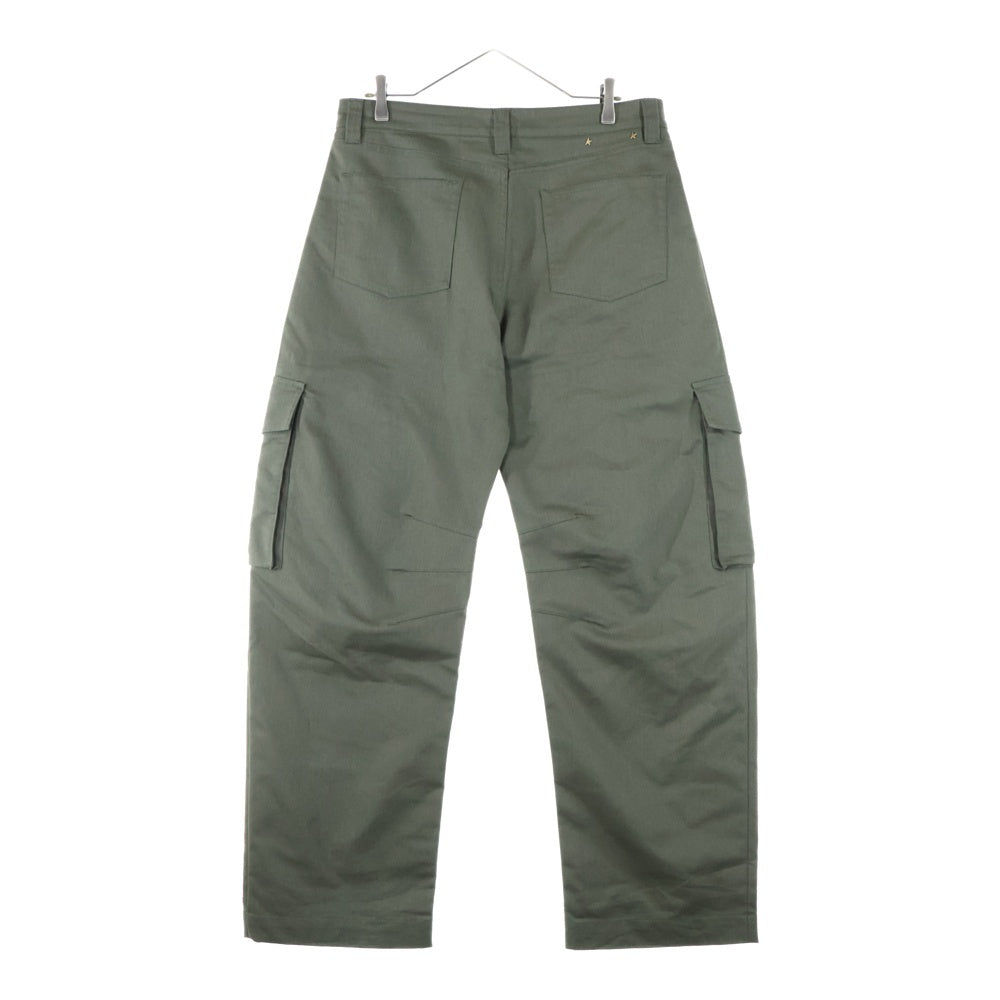 GOLDEN GOOSE DELUXE BRAND(ゴールデングースデラックスブランド) CARGO TROUSERS ワイドレッグ バックスタッズ付 カーゴパンツ カーキ GMP01868P00155835548