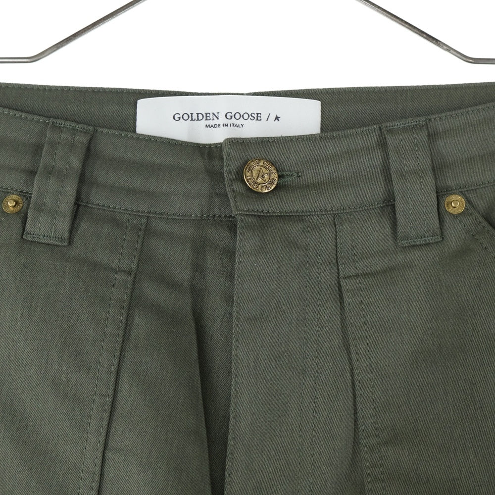 GOLDEN GOOSE DELUXE BRAND(ゴールデングースデラックスブランド) CARGO TROUSERS ワイドレッグ バックスタッズ付 カーゴパンツ カーキ GMP01868P00155835548