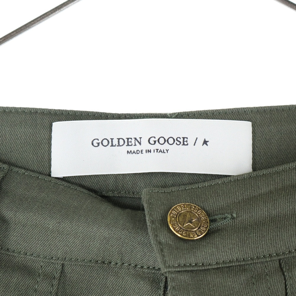GOLDEN GOOSE DELUXE BRAND(ゴールデングースデラックスブランド) CARGO TROUSERS ワイドレッグ バックスタッズ付 カーゴパンツ カーキ GMP01868P00155835548