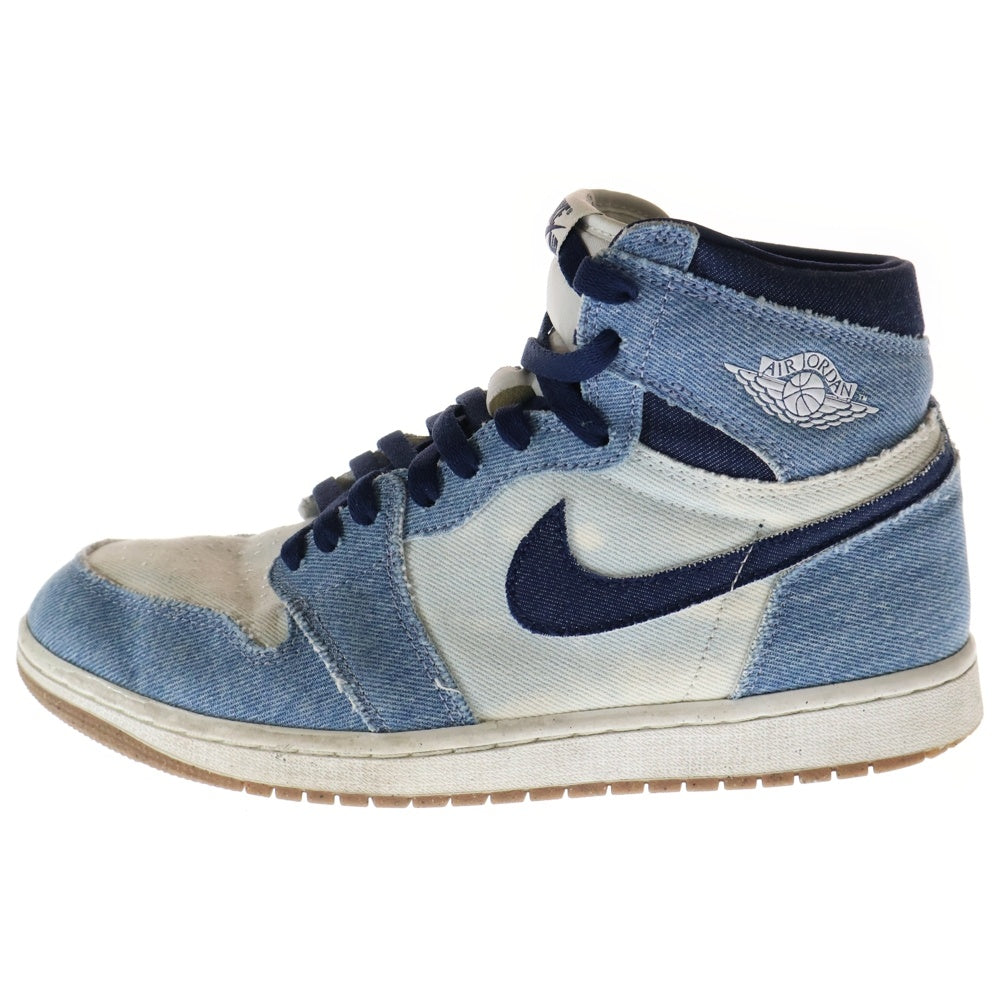 NIKE(ナイキ) AIR JORDAN 1 HIGH OG Denim エアジョーダン 1 デニム ハイカットスニーカー インディゴ US8.5/26.5cm FQ2947-100