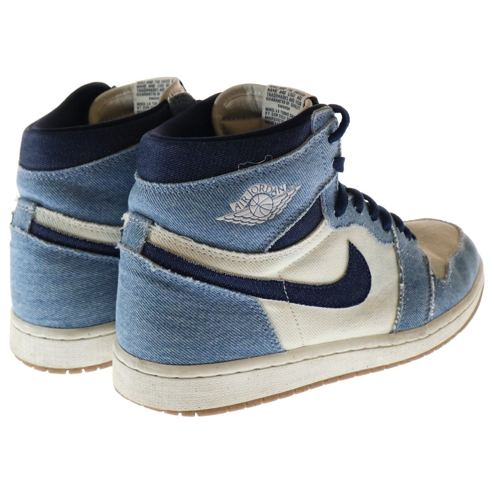 NIKE(ナイキ) AIR JORDAN 1 HIGH OG Denim エアジョーダン 1 デニム ハイカットスニーカー インディゴ US8.5/26.5cm FQ2947-100