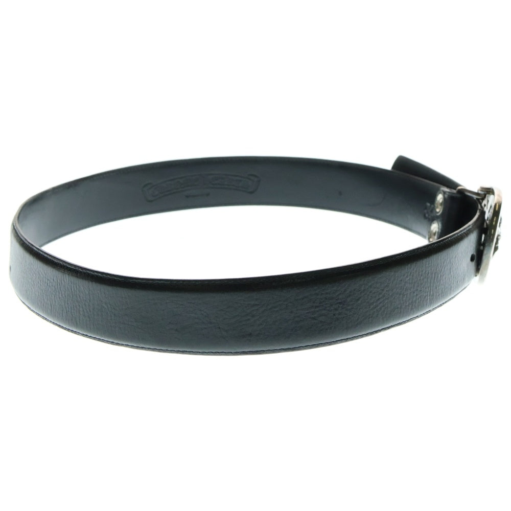CHROME HEARTS(クロムハーツ) OVAL STAR STRAP1.5 クラシックオーバルスターバックル レザーベルト シルバー