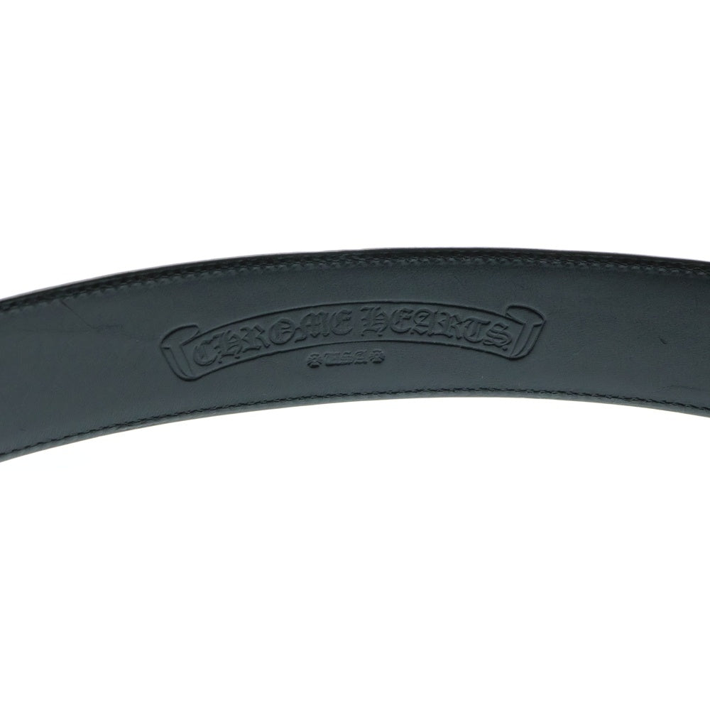 CHROME HEARTS(クロムハーツ) OVAL STAR STRAP1.5 クラシックオーバルスターバックル レザーベルト シルバー