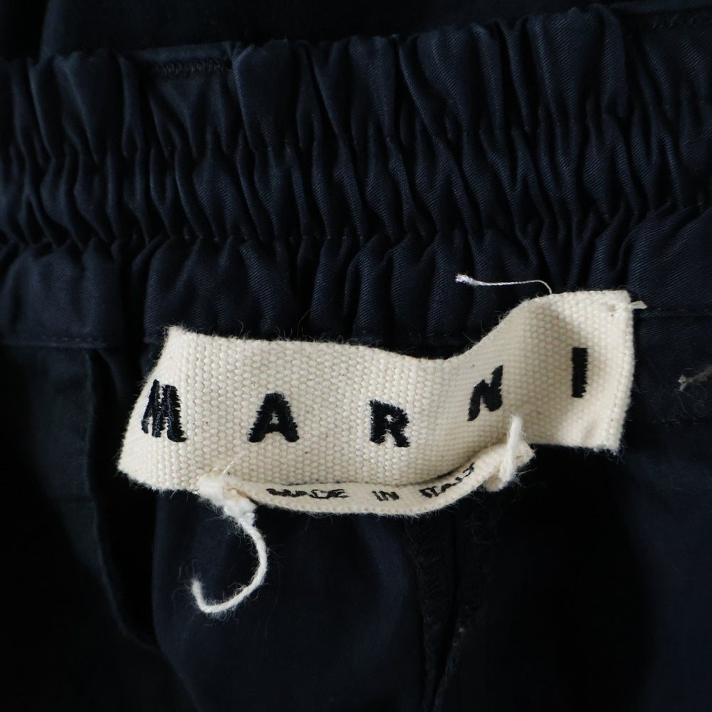 MARNI(マルニ) ウエストシャーリング ボタンフライ マルチポケット ストレッチパンツ ブラック 25KA004345004