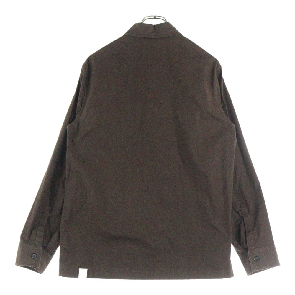 JIL SANDER +(ジルサンダープラス) 胸ポケット 6B レギュラーカラー 長袖シャツ ブラウン HS PM NM 0001
