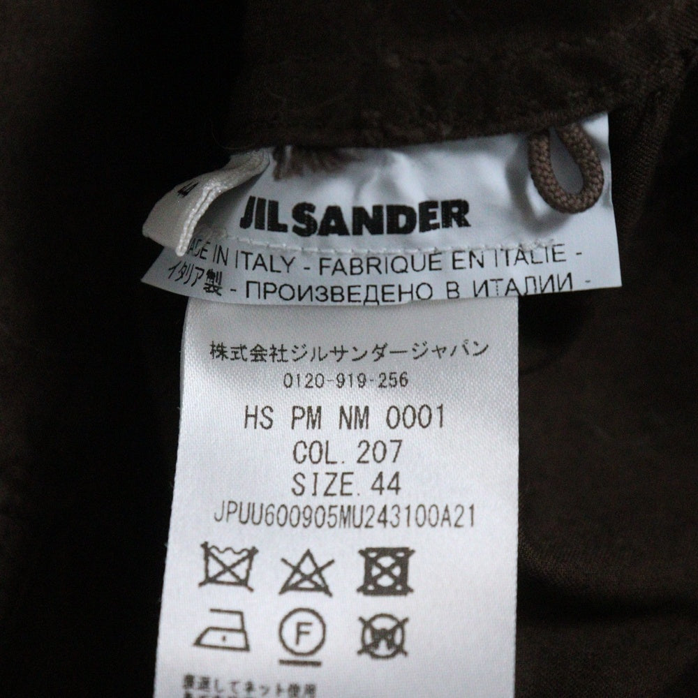 JIL SANDER +(ジルサンダープラス) 胸ポケット 6B レギュラーカラー 長袖シャツ ブラウン HS PM NM 0001