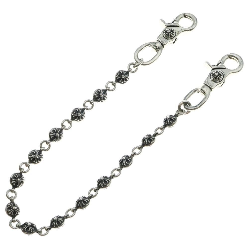 CHROME HEARTS(クロムハーツ) 2BALL SHORT-T/2クリップショート#2クロスボール ウォレットチェーン シルバー BCA064