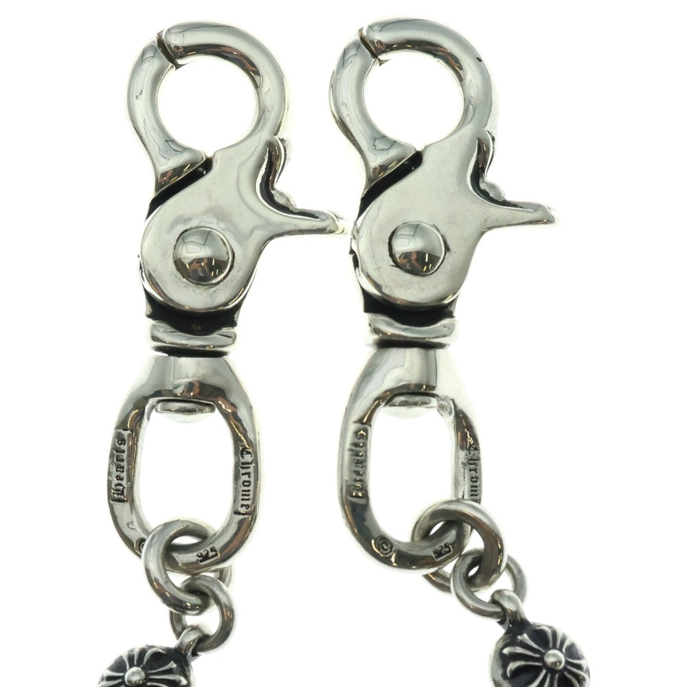 CHROME HEARTS(クロムハーツ) 2BALL SHORT-T/2クリップショート#2クロスボール ウォレットチェーン シルバー BCA064