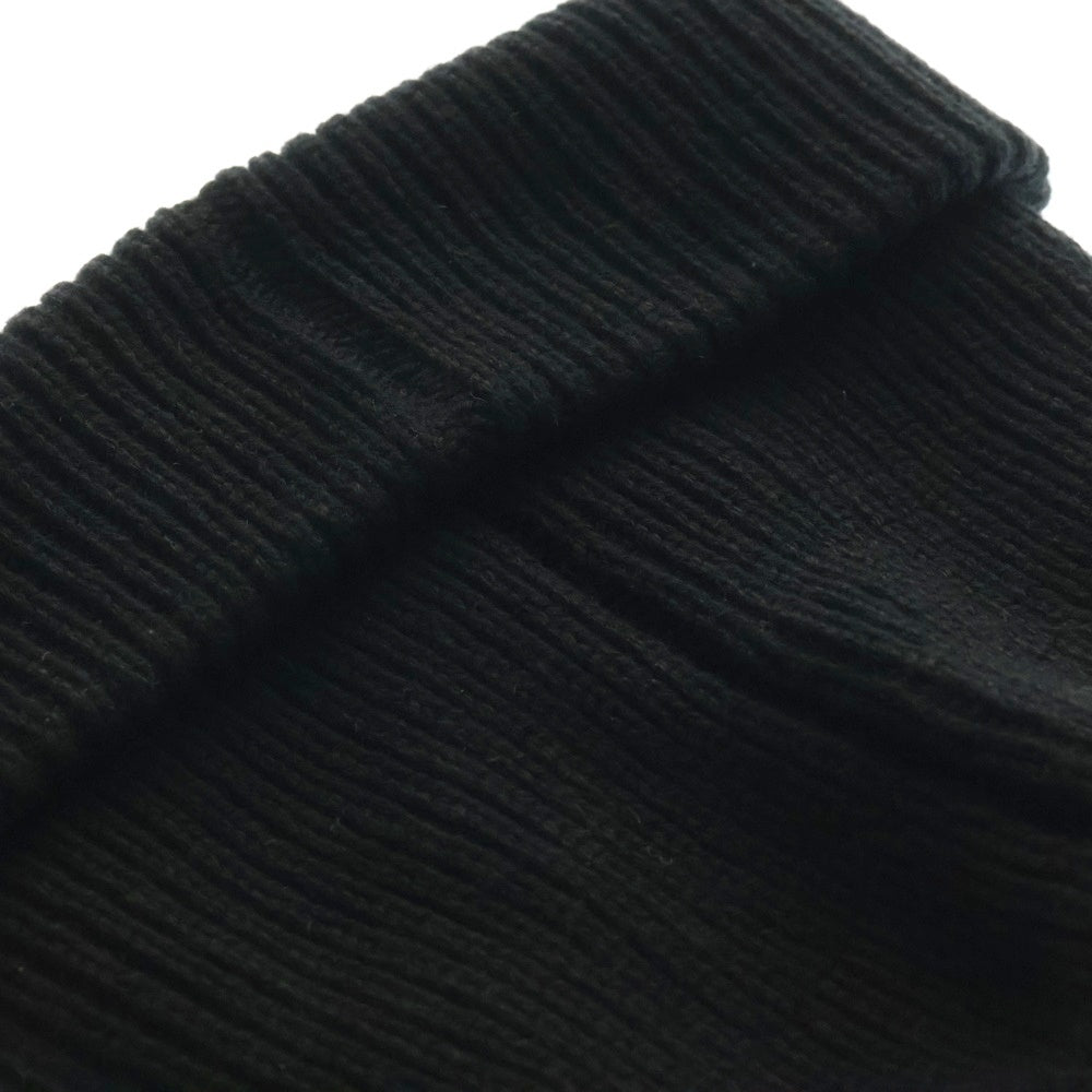 CHROME HEARTS(クロムハーツ) PPO CHOMPER BEANIE クロスボール レザーチョンパー カシミア ビーニーキャップ 帽子 ブラック/シルバー