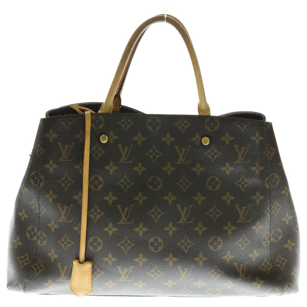 LOUIS VUITTON(ルイヴィトン) モンテーニュGM モノグラム レザー ハンドバッグ ブラウン M41067 TR0184