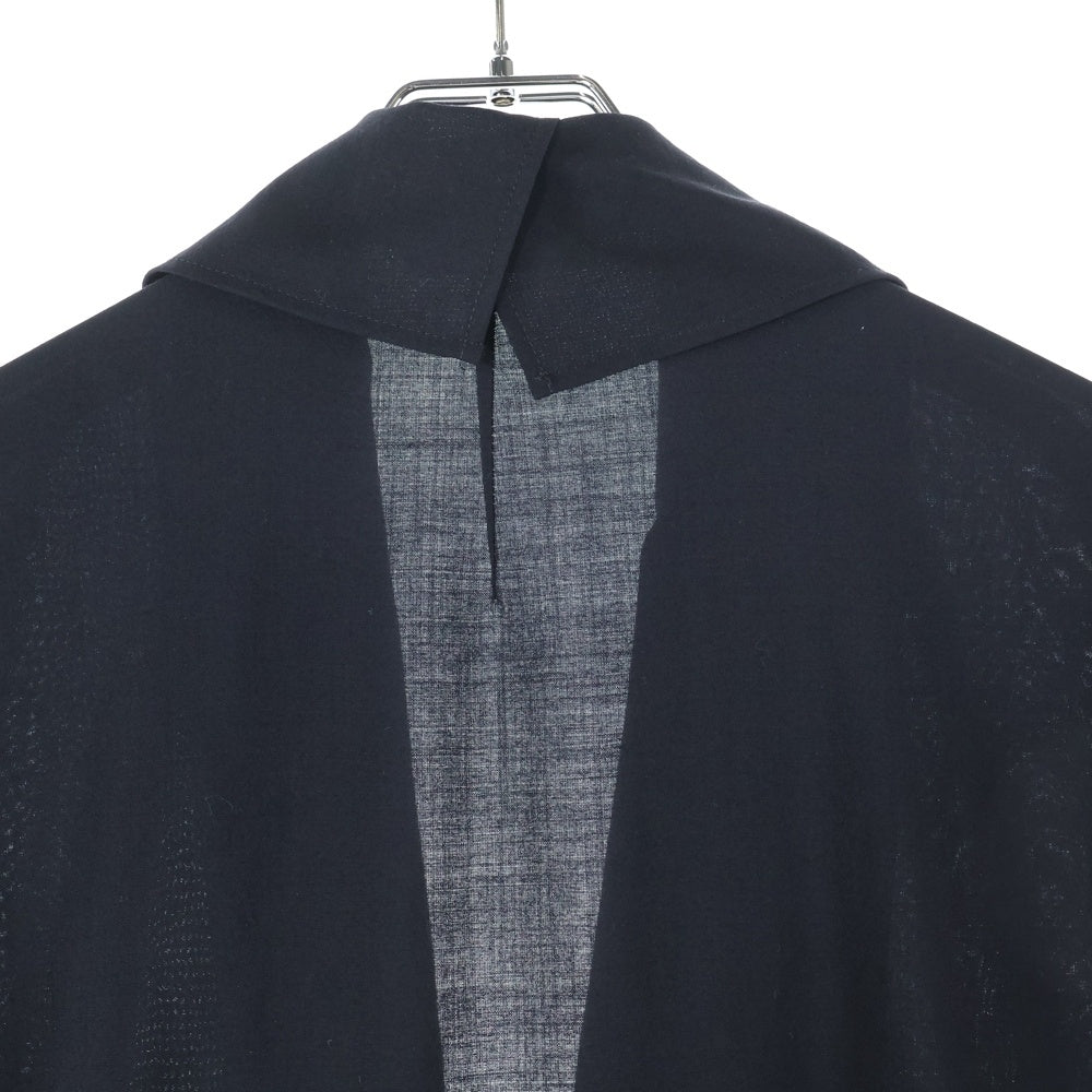 Y's(ワイズ) BORN PRODUCT COTTON TWILL DEFORMED SLEEVE SHIRT コットンツイル 変形スリーブ ロングシャツ ブラック レディース YB-B82-002