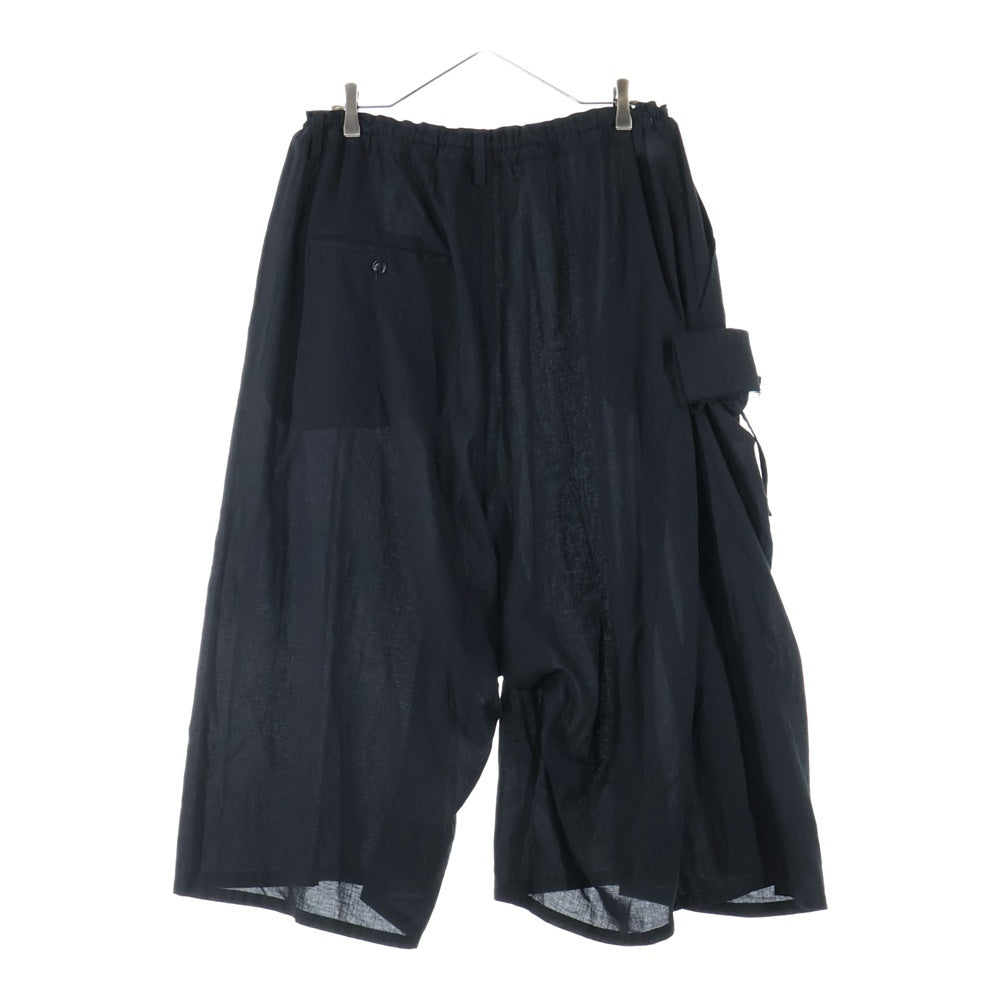 Y's(ワイズ) COTTON BOYLE VIYELLA RIGHT DRAPE PANTS コットン ボイルビエラ ライトドレープ サルエルパンツ ブラック レディース YP-P22-021
