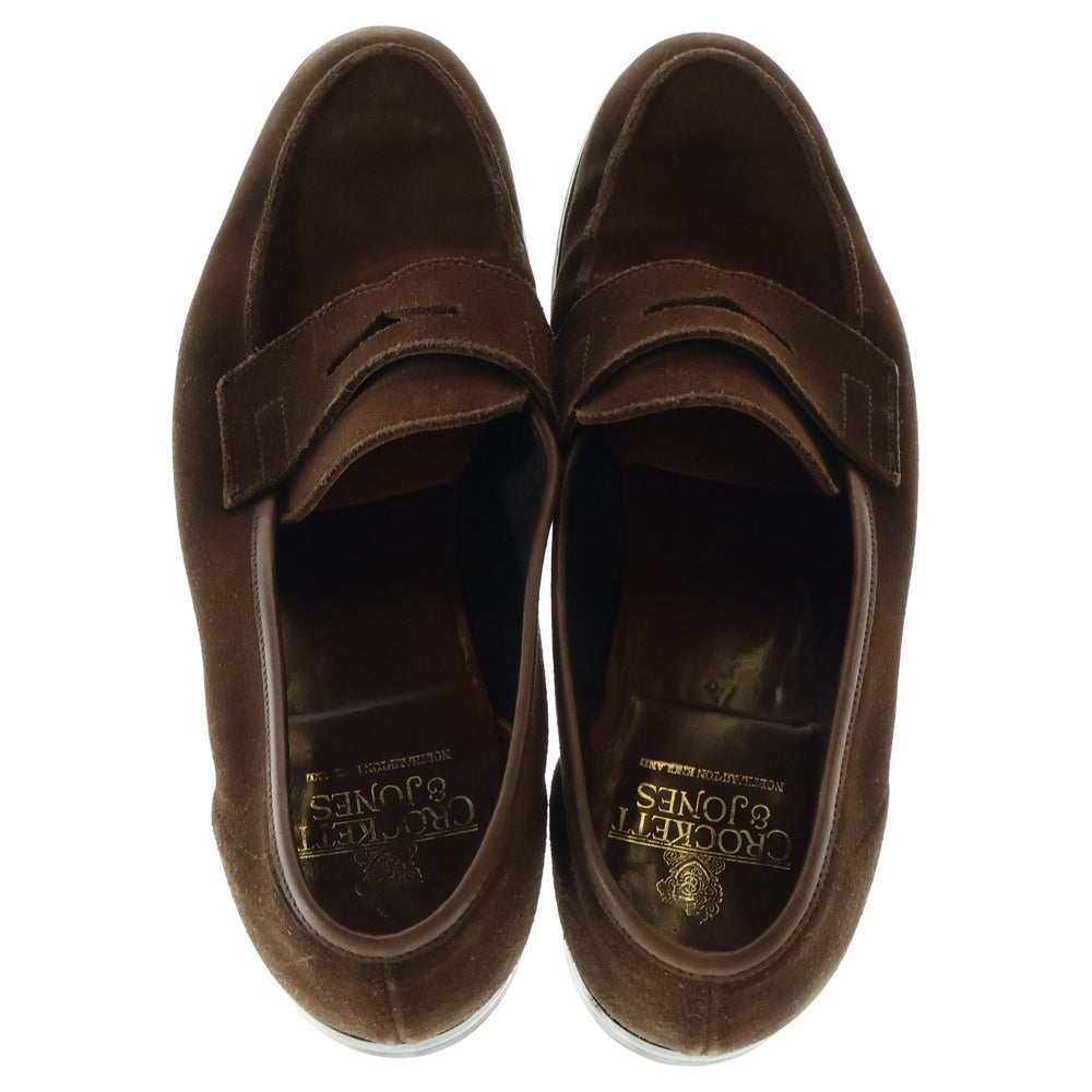 Crockett&Jones(クロケットアンドジョーンズ) BOSTON 2 ボストン スエードレザー ローファー ローカットシューズ ブラウン