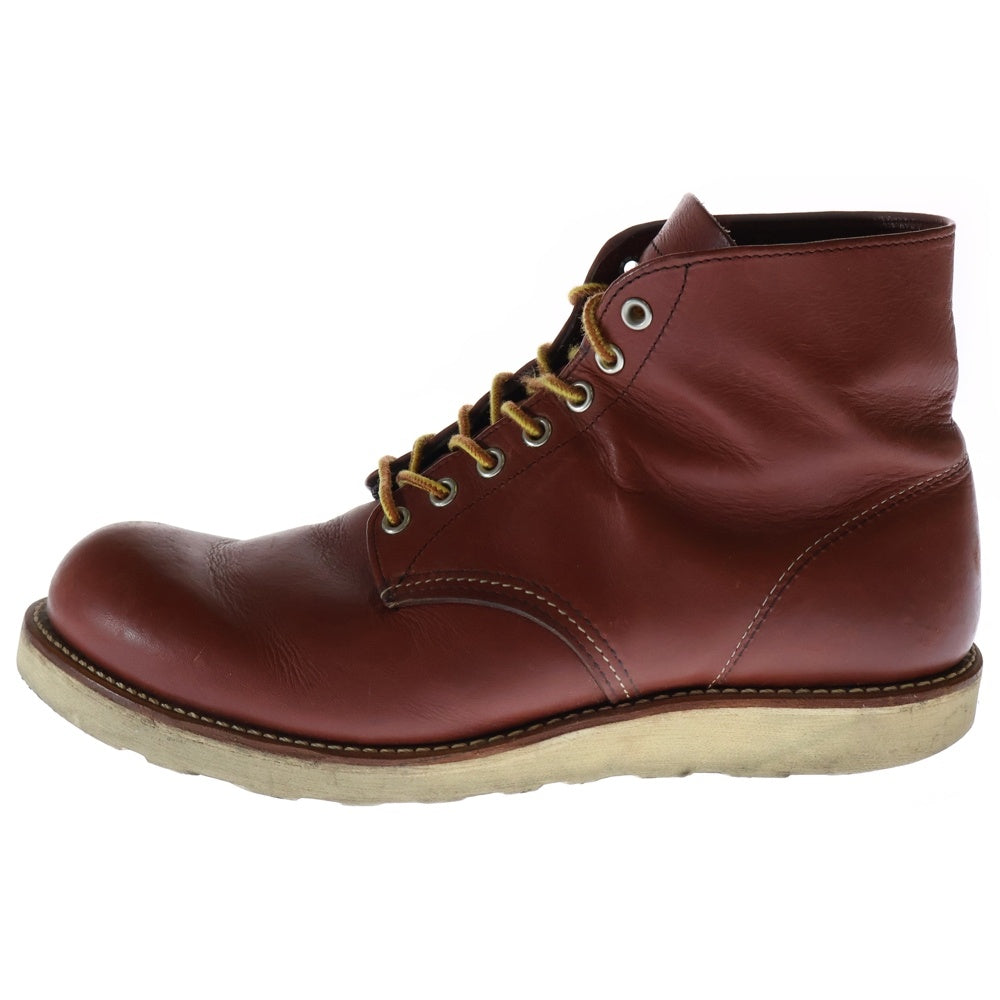 RED WING(レッド ウイング) 9105 PLAIN TOE プレートゥ ハイカット レザーシューズ ブラウン