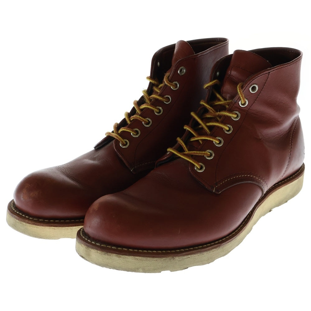 RED WING(レッド ウイング) 9105 PLAIN TOE プレートゥ ハイカット レザーシューズ ブラウン