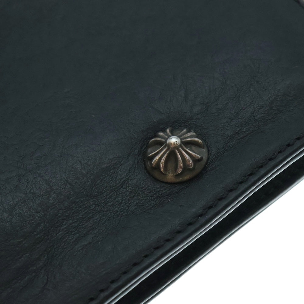 CHROME HEARTS(クロムハーツ) 1SNAP 1スナップ クロス ボールボタン レザーウォレット 財布 ブラック BCA361