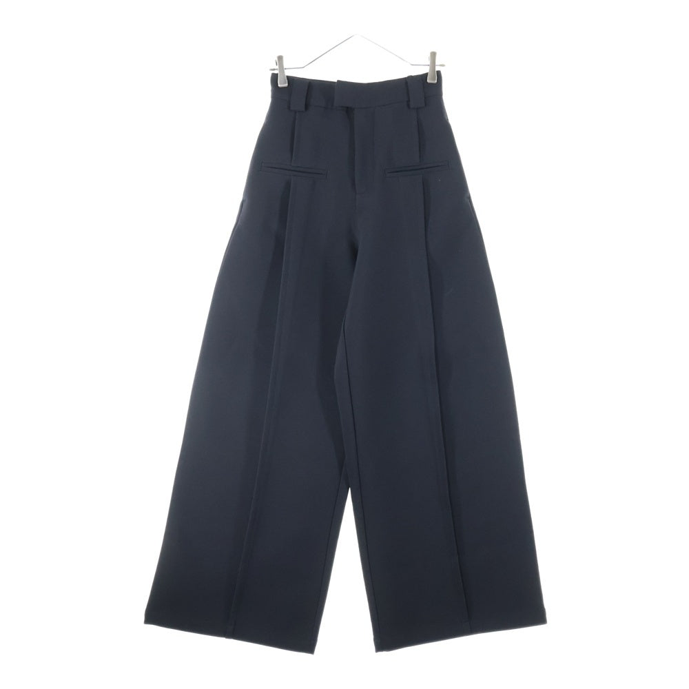 Fax Copy Express(ファックスコピーエクスプレス) 21SS Front Pocket Wide Leg Trouser フロントポケット 1タック ワイドレッグ トラウザー パンツ ブラック 21SS-PT01-BK