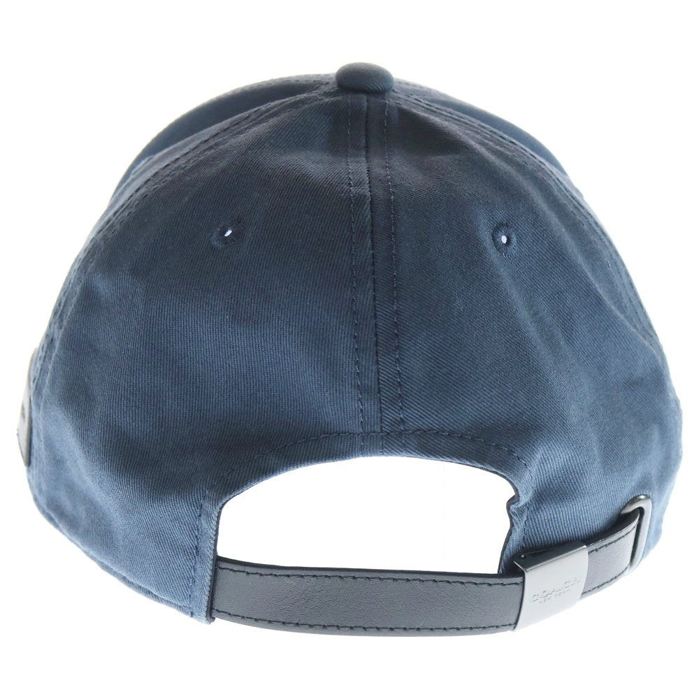 COACH(コーチ) Cロゴ刺繍 6パネル ベースボールキャップ 帽子 ネイビー