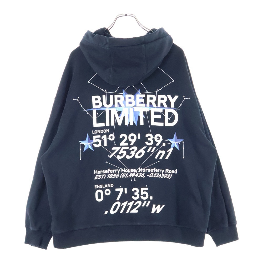 BURBERRY(バーバリー) LIMITED リミテッド ロゴプリント プルオーバーフーディー スウェットパンツ セットアップ ブラック 8058649/8058651