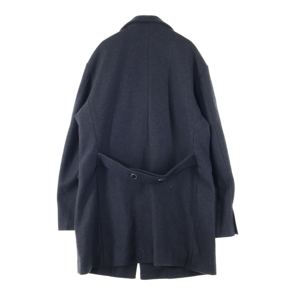 MOSSIMO(モッシモ) スタンドカラー 3B ダブルフラップポケット ウエストベルト付き コート ブラック 4540-7602
