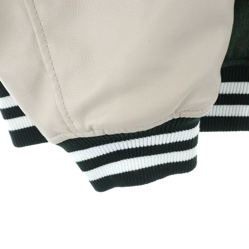 Dickies(ディッキーズ) ロゴエンブロイダリーデザイン メルトンライク アワードジャケット スタジアムジャンパー グリーン 2478-2170