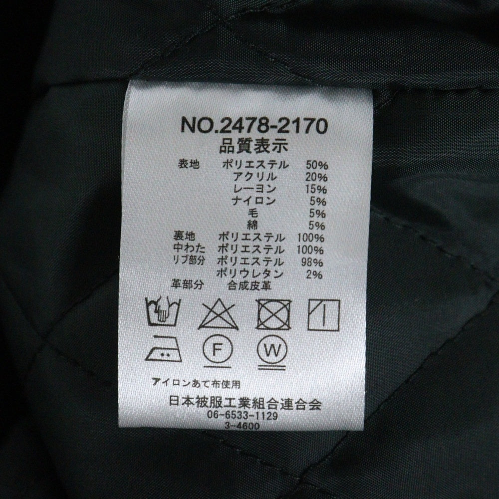 Dickies(ディッキーズ) ロゴエンブロイダリーデザイン メルトンライク アワードジャケット スタジアムジャンパー グリーン 2478-2170