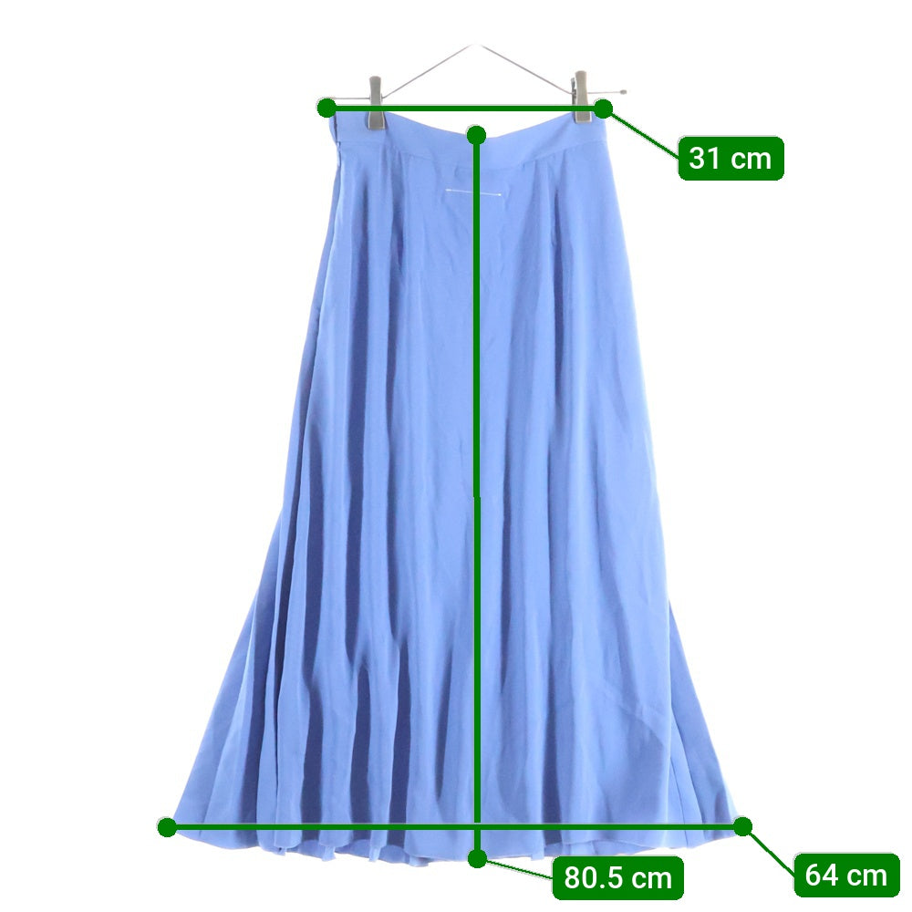 MM6 Maison Margiela(エムエムシックスメゾンマルジェラ) 21SS プリーツミディ ロングスカート S52MA0128 レディース ブルー