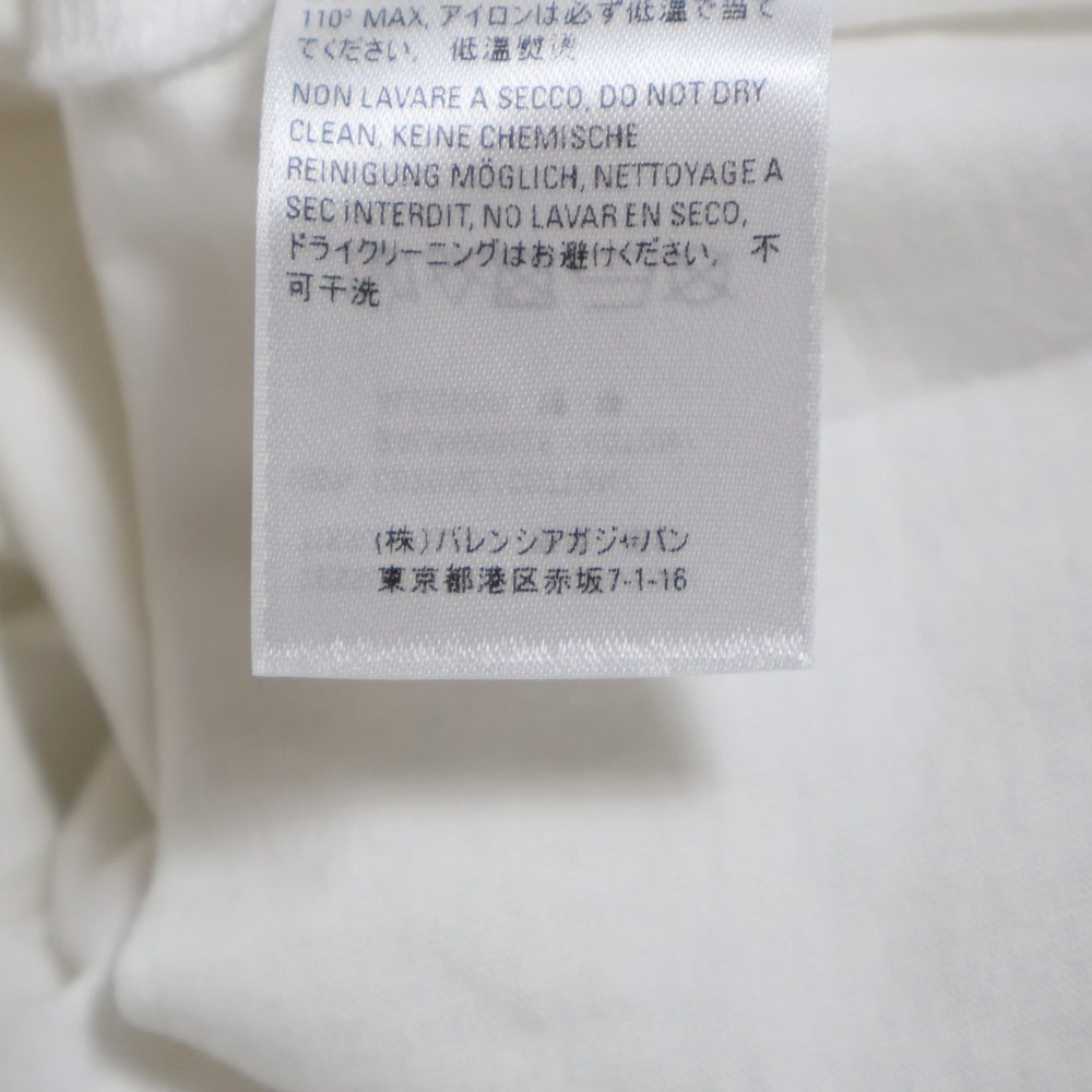 BALENCIAGA(バレンシアガ) BB LOGO T-SHIRTS ビービーロゴ クルーネック半袖Tシャツ カットソー ホワイト 570803 TEV48