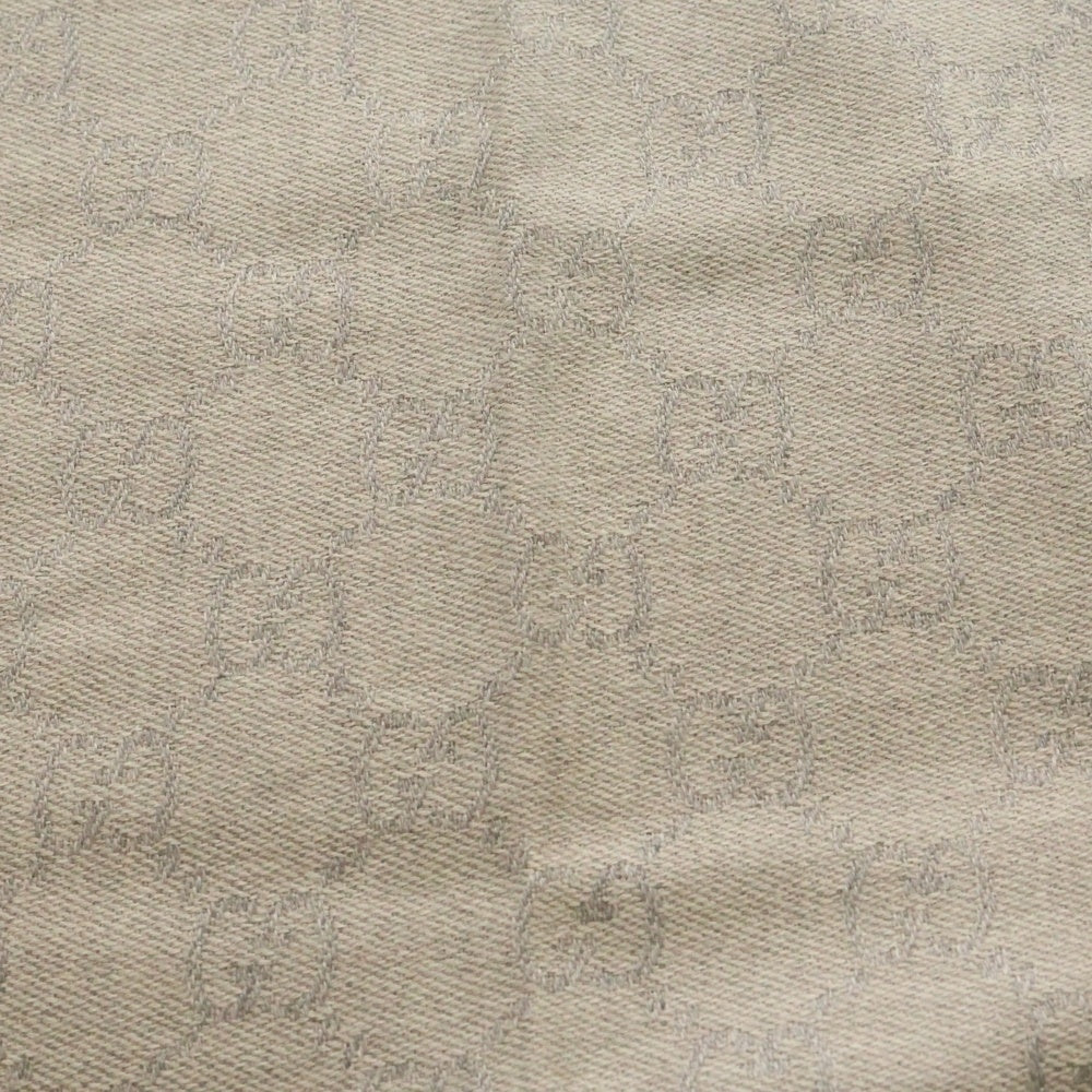 GUCCI(グッチ) GGロゴ ウールマフラー ストール レディース グレー